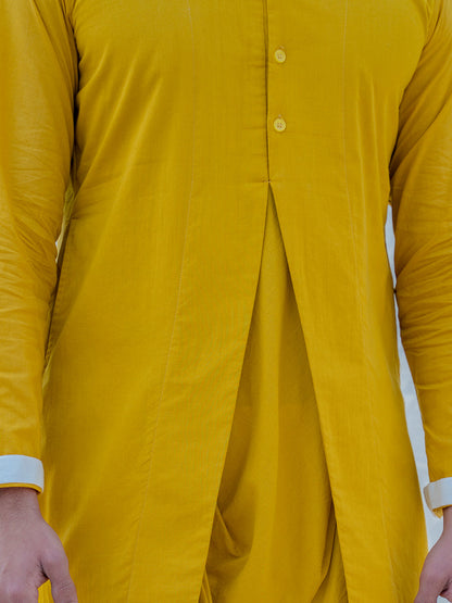 Cotton X Rayon Indisputably Yellow Kurta-2