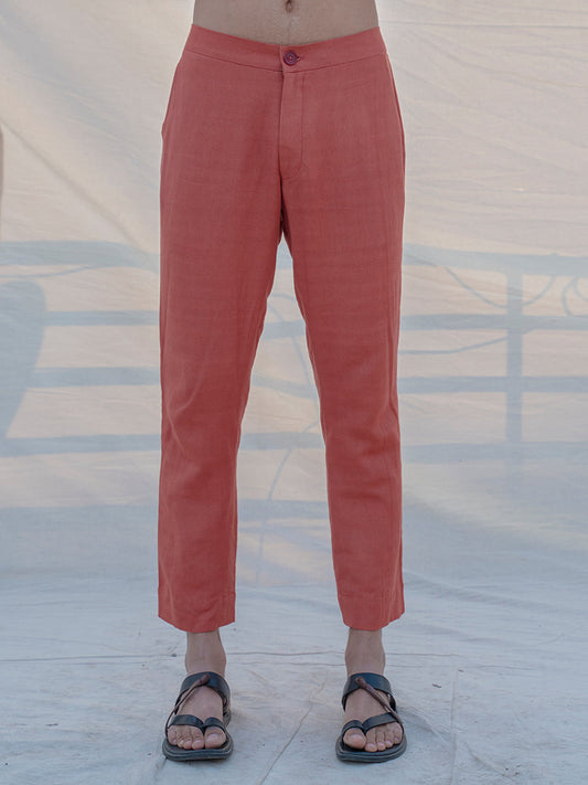 Cotton X Linen Coral & Mean Trouser-0