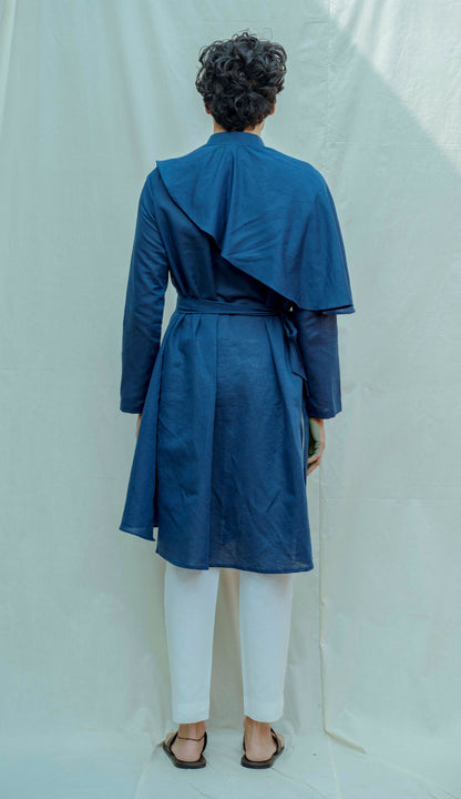 Cotton X Linen Cape Style Kurta-1