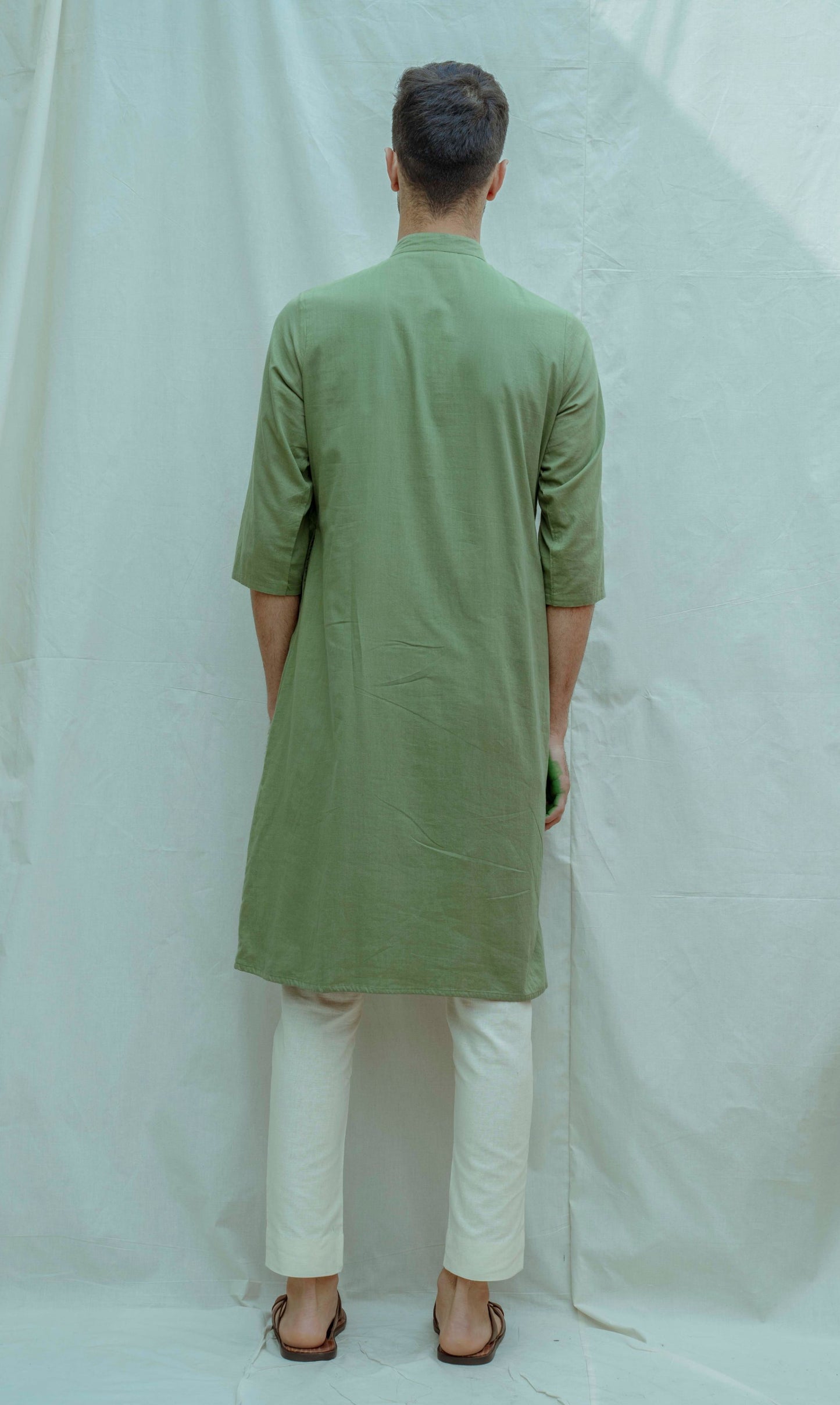 Light Green Cowl Kurta Set-1