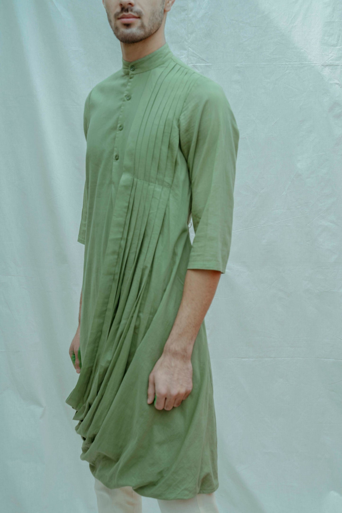 Light Green Cowl Kurta Set-2