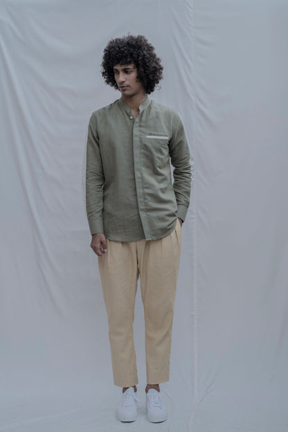 Athens - Olive Shirt-4