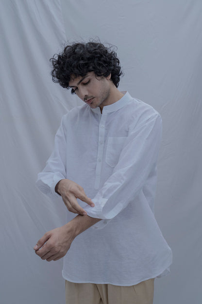 Kos-White Short kurta-1