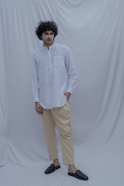 Kos-White Short kurta-2