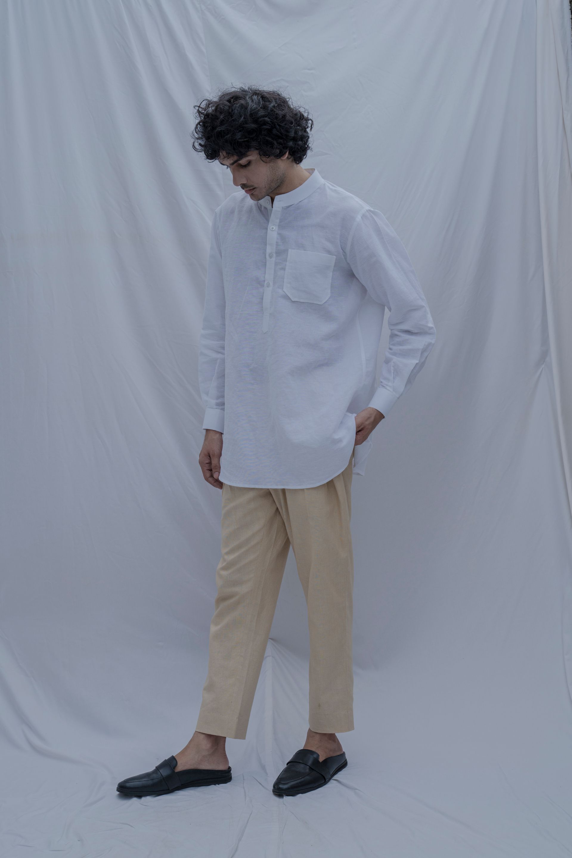 Kos-White Short kurta-4