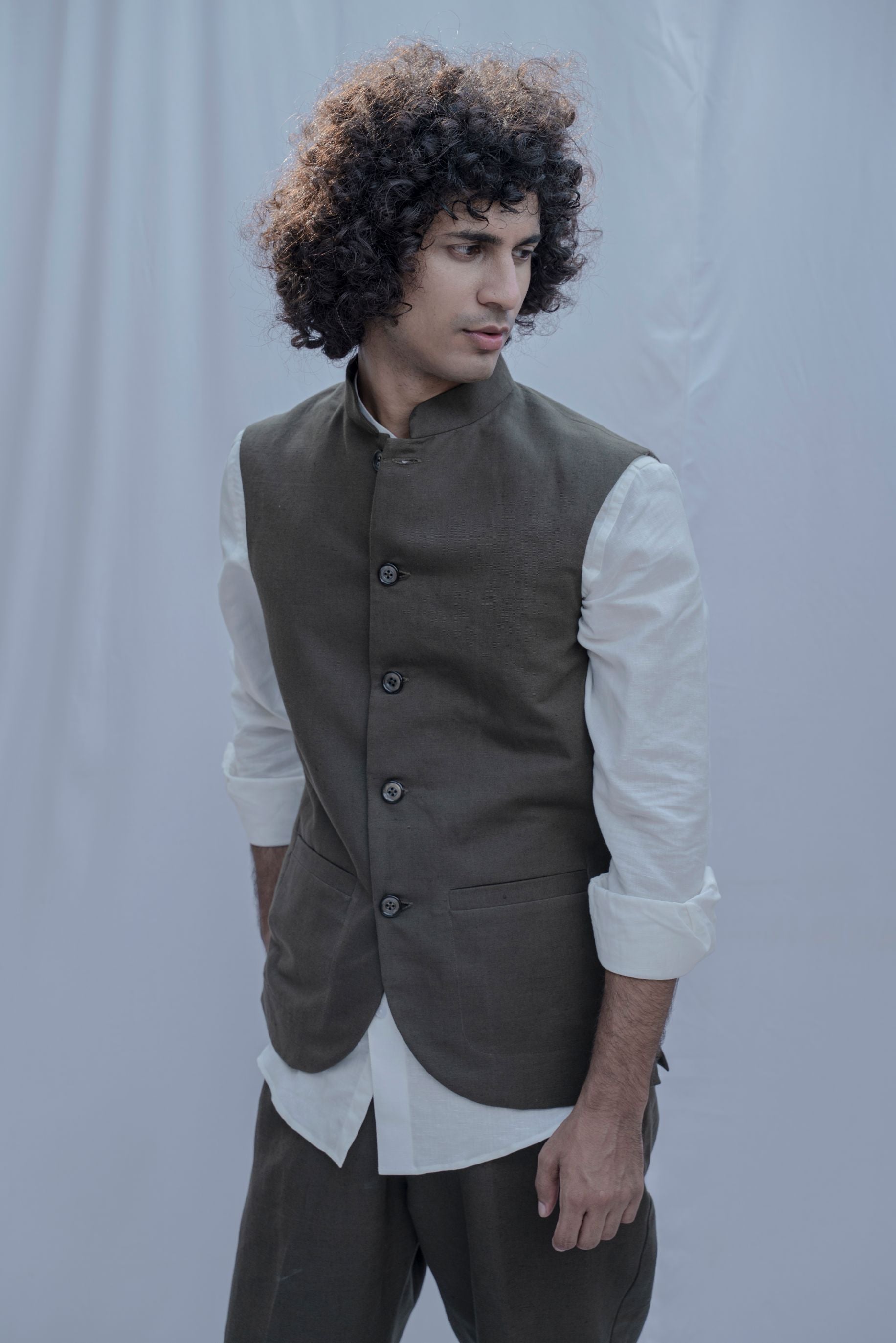 Rochester - Grey Nehru jacket Set-1