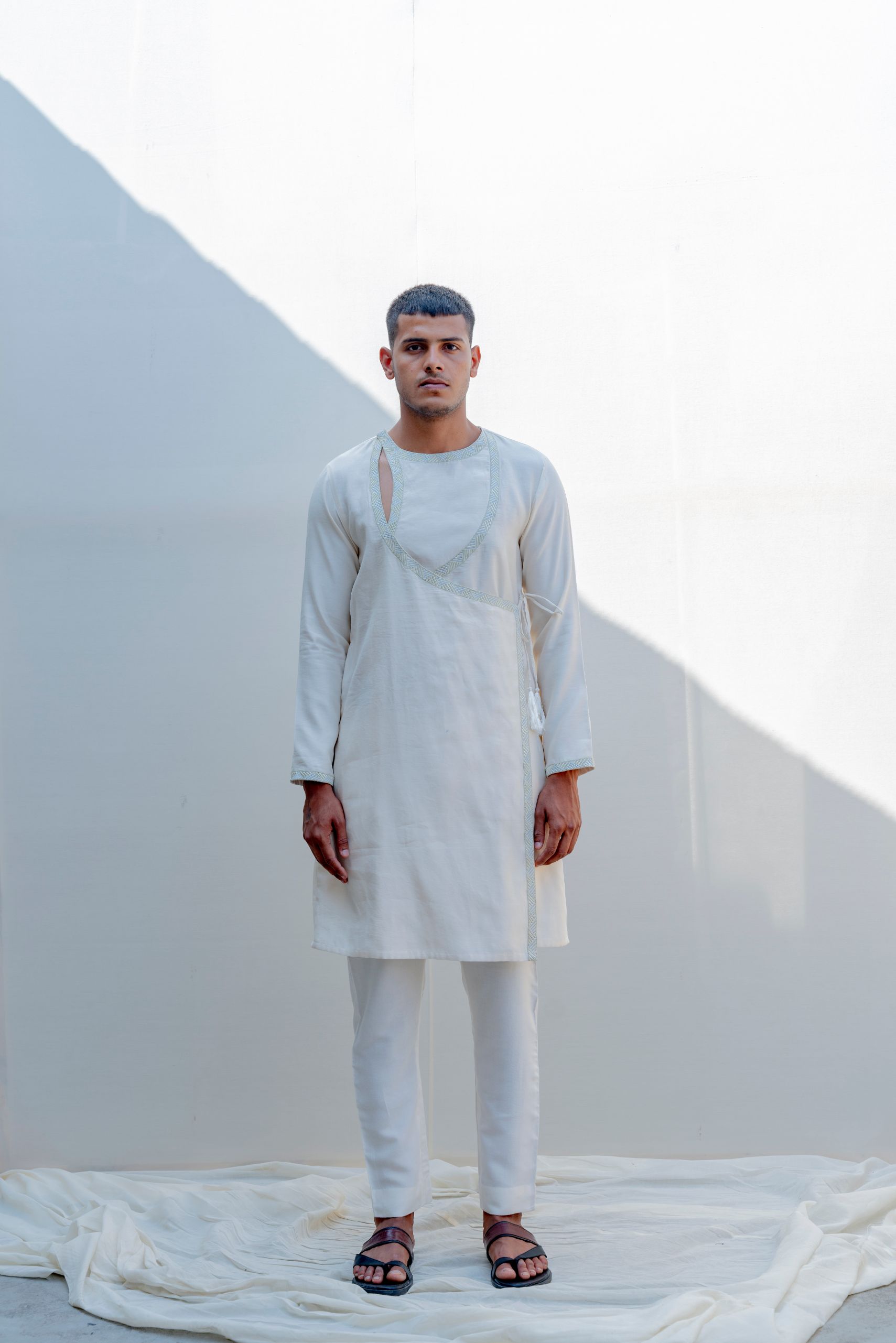 Mirjai - Off-White Embroidered Kurta Set-0