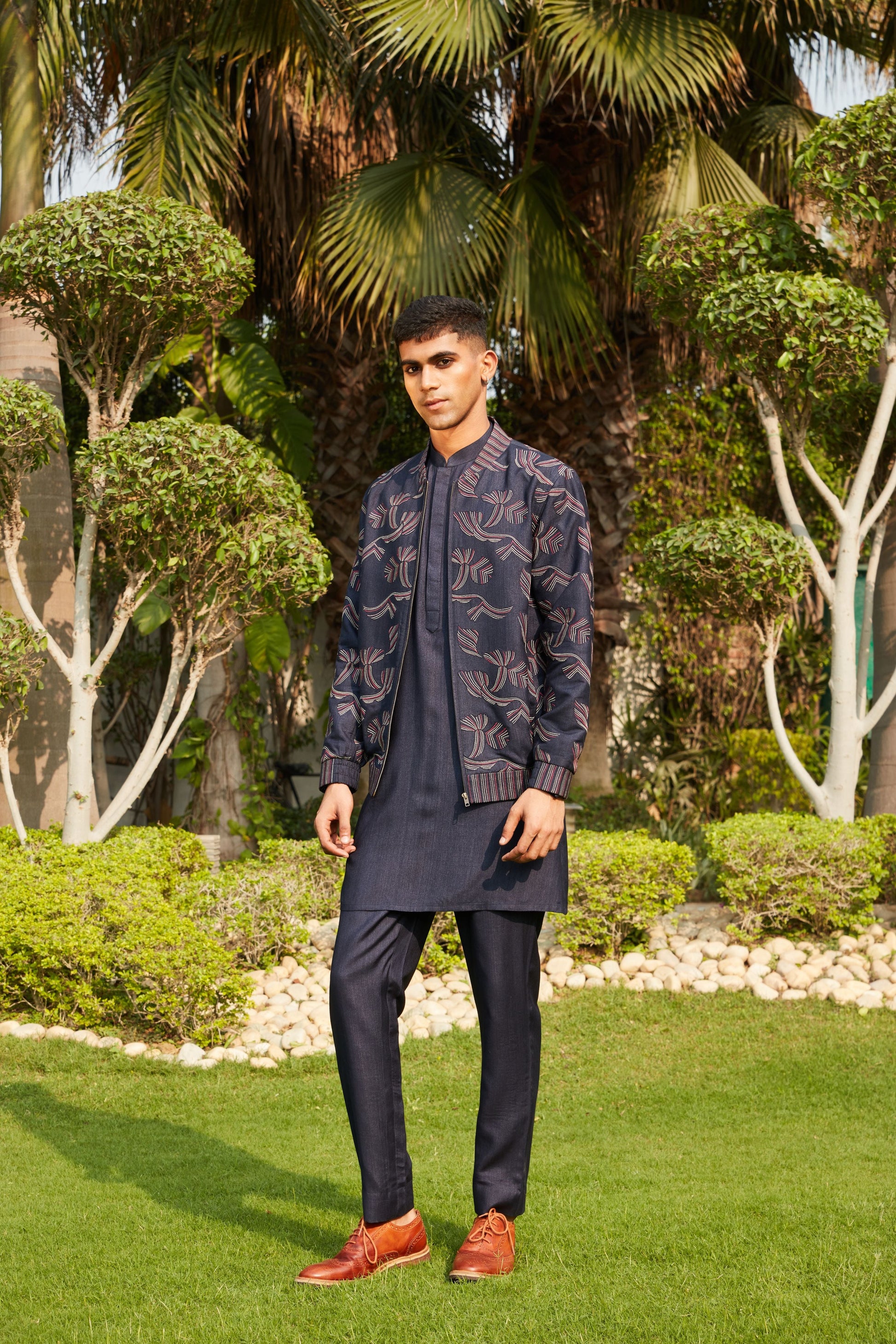 Nur Bomber Jacket & Kurta Set-0