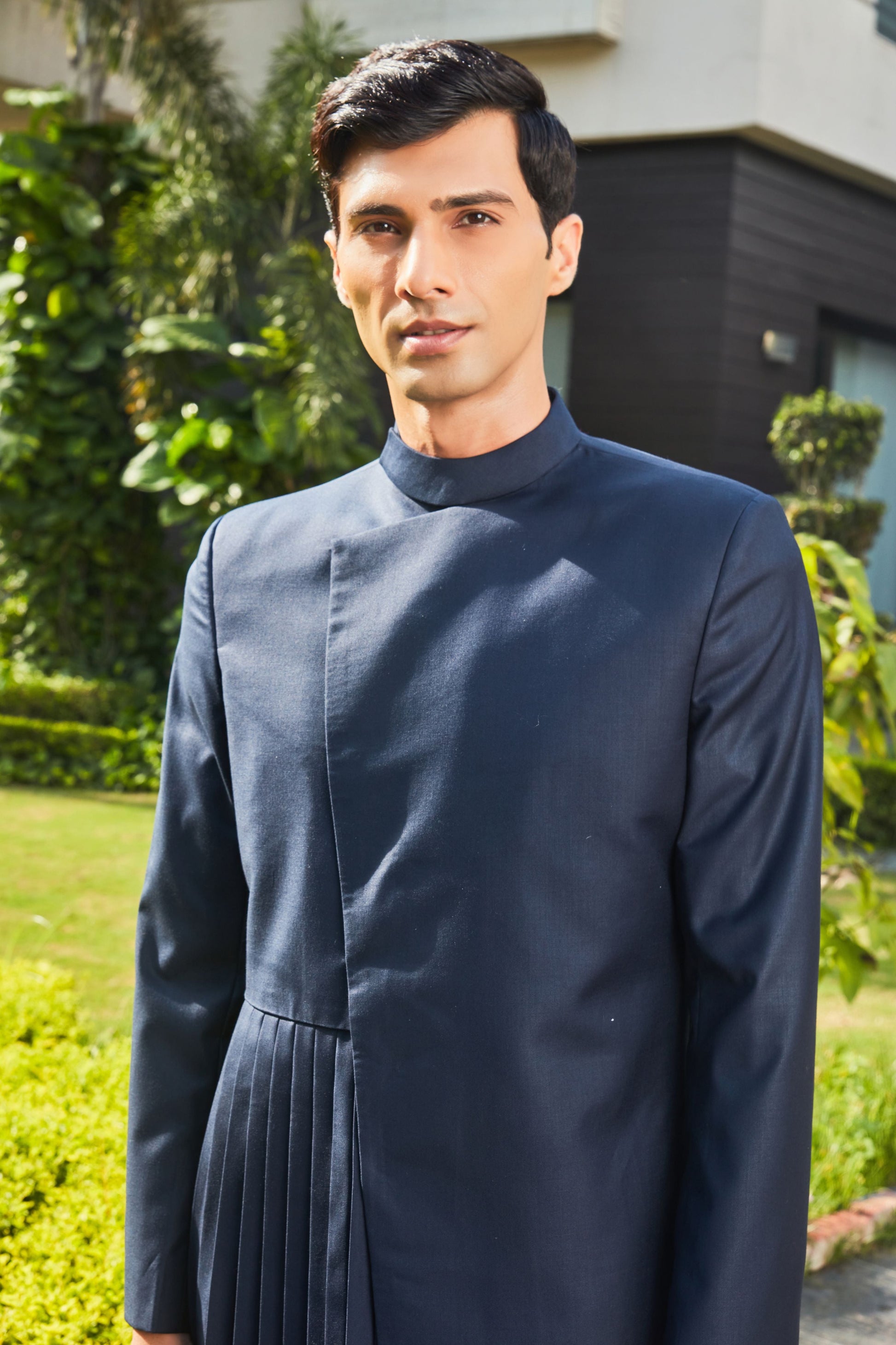 Stygian- Navy Blue Indo-western Set-4