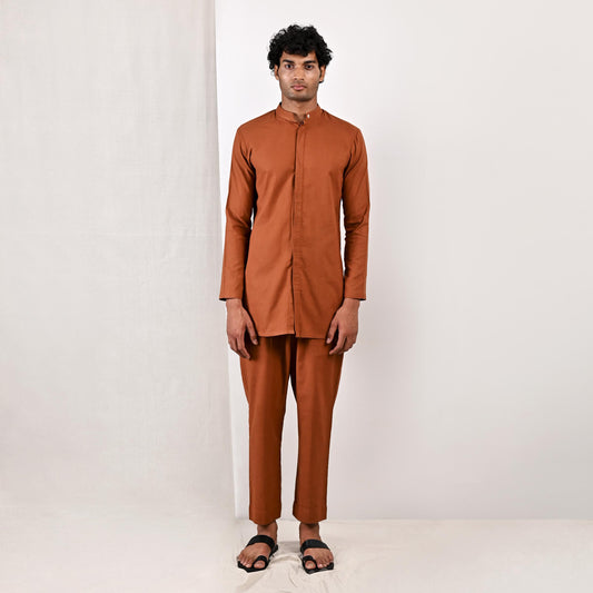 Daena - Tan Short Kurta Set-0