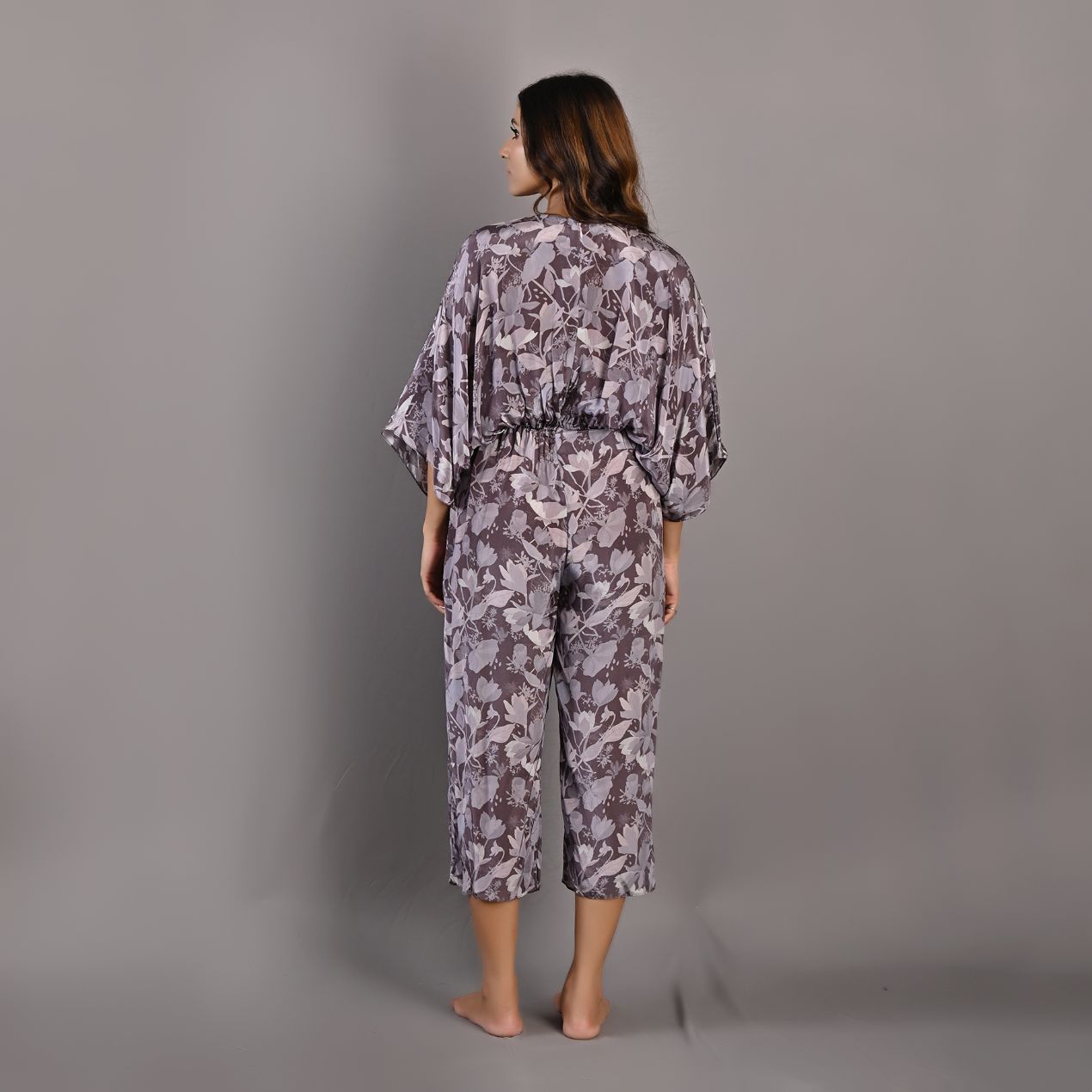 Winika- Mauve Floral Printed Jumpsuit with Embroidered Neckline-4