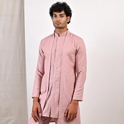 Neor - Mauve Jacket Style Kurta & Pant Set-1