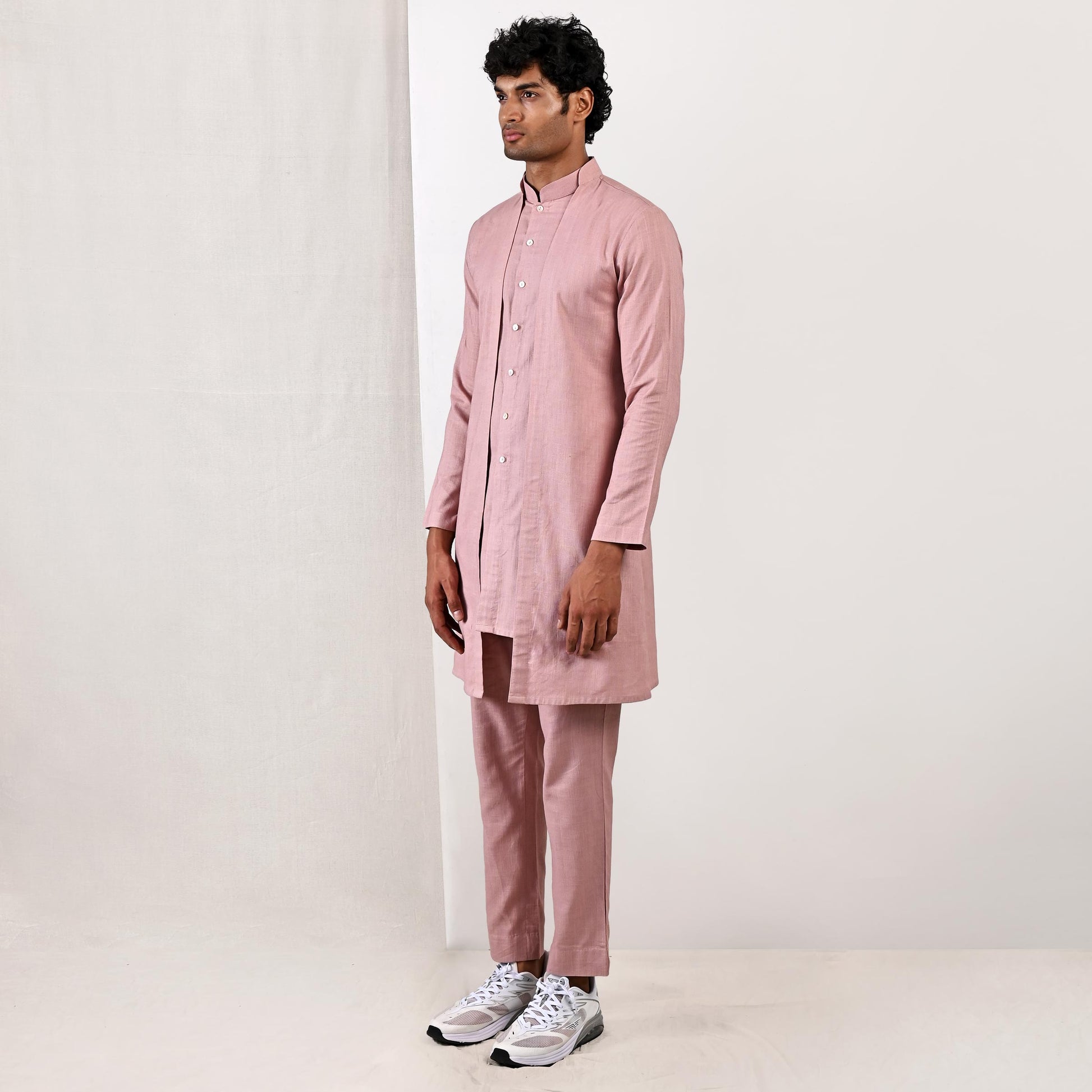 Neor - Mauve Jacket Style Kurta & Pant Set-3