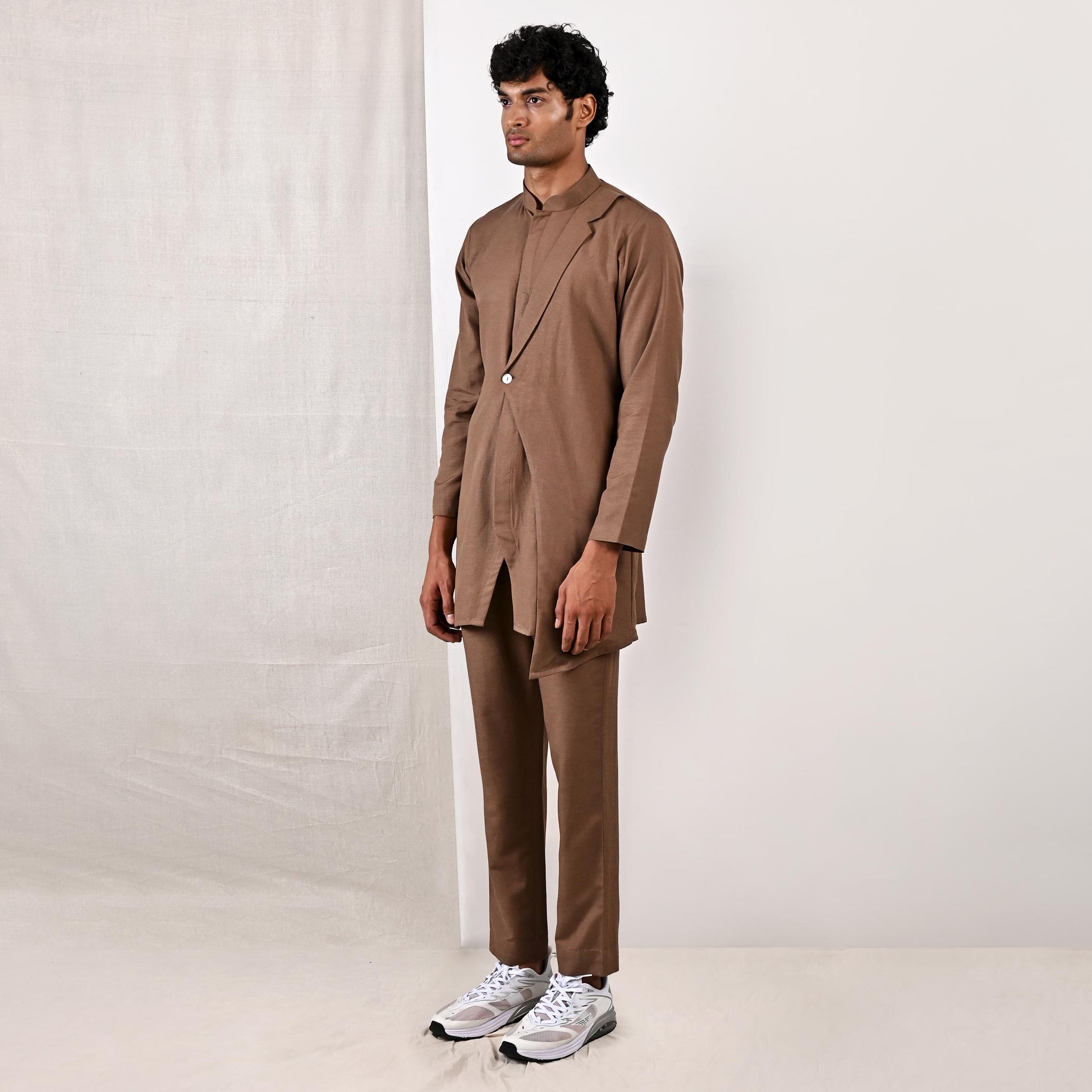 Arthur - Light Brown Short Kurta Set-3