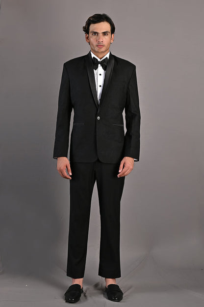 Constantine - Black Abstract Embroidered Tuxedo Set-1