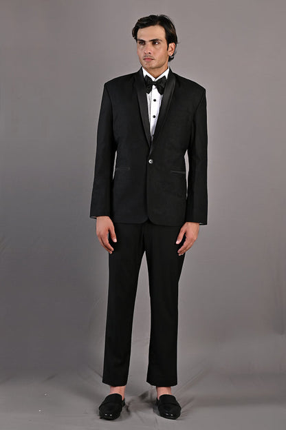 Constantine - Black Abstract Embroidered Tuxedo Set-3