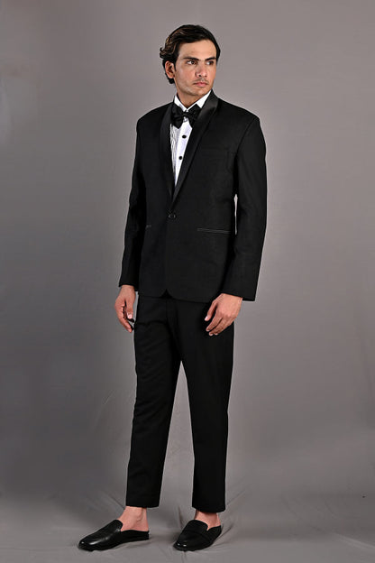 Constantine - Black Abstract Embroidered Tuxedo Set-4