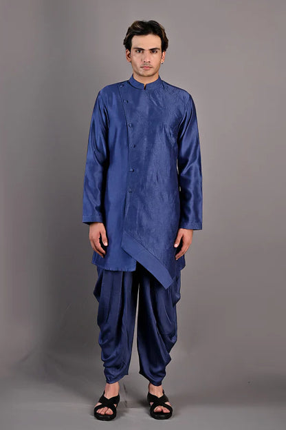 JACINTO - BLUE EMBROIDERED KURTA SET-0