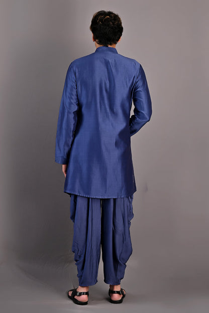 Jacinto - Blue Abstract Embroidered Kurta & Salwar Set-4