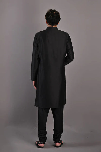 LUPINE - Black Embroidered Kurta Set-2