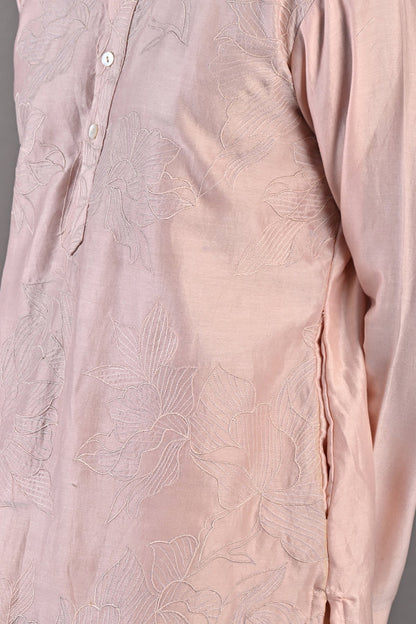 Harrison - Peach Embroidered Kurta Set-1