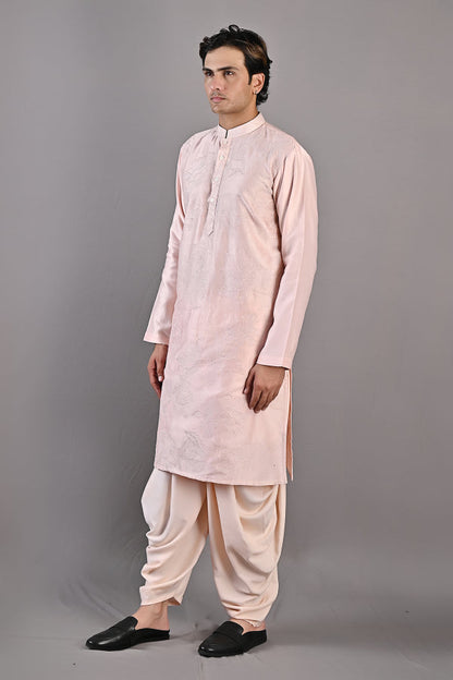 Harrison - Peach Embroidered Kurta Set-2