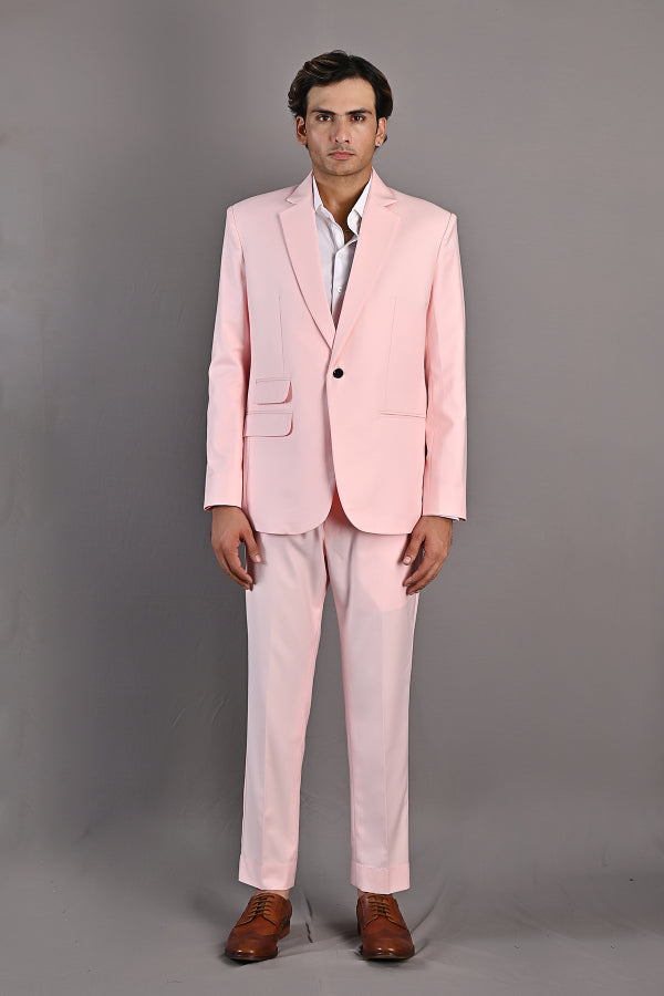 Florus - Light Pink Suit Jacket Set-1