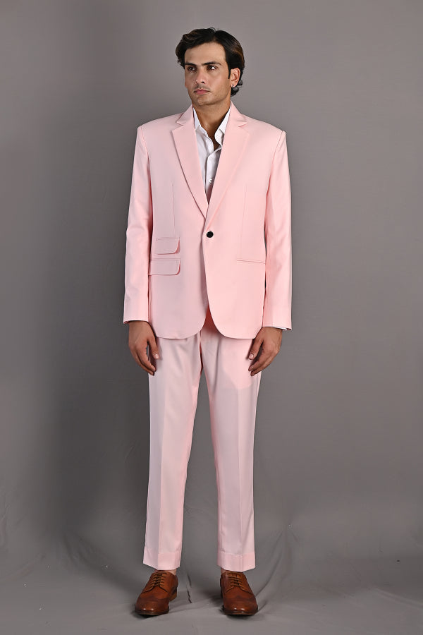 Florus - Light Pink Suit Jacket Set-2