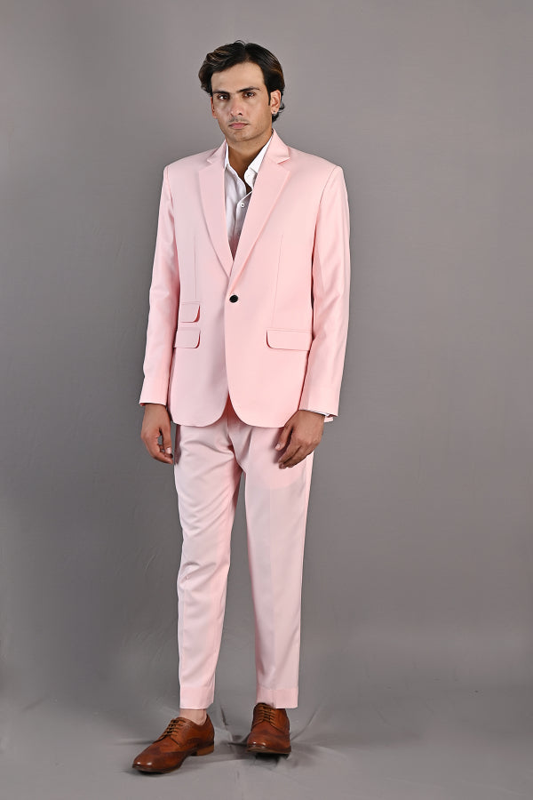 Florus - Light Pink Suit Jacket Set-3