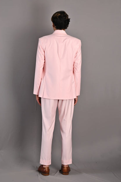 Florus - Light Pink Suit Jacket Set-4