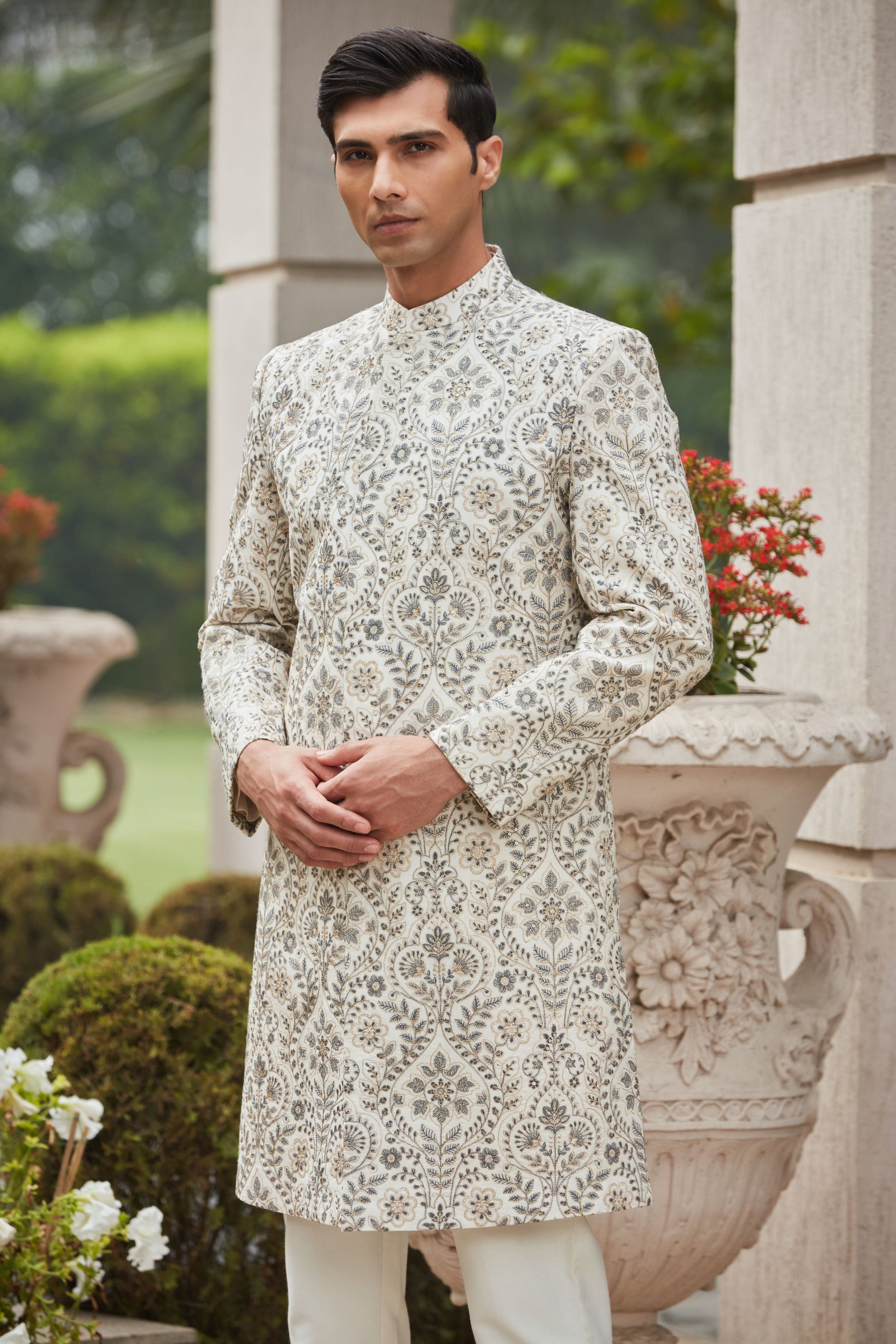 Laska Achkan Jacket With Kurta Set-1