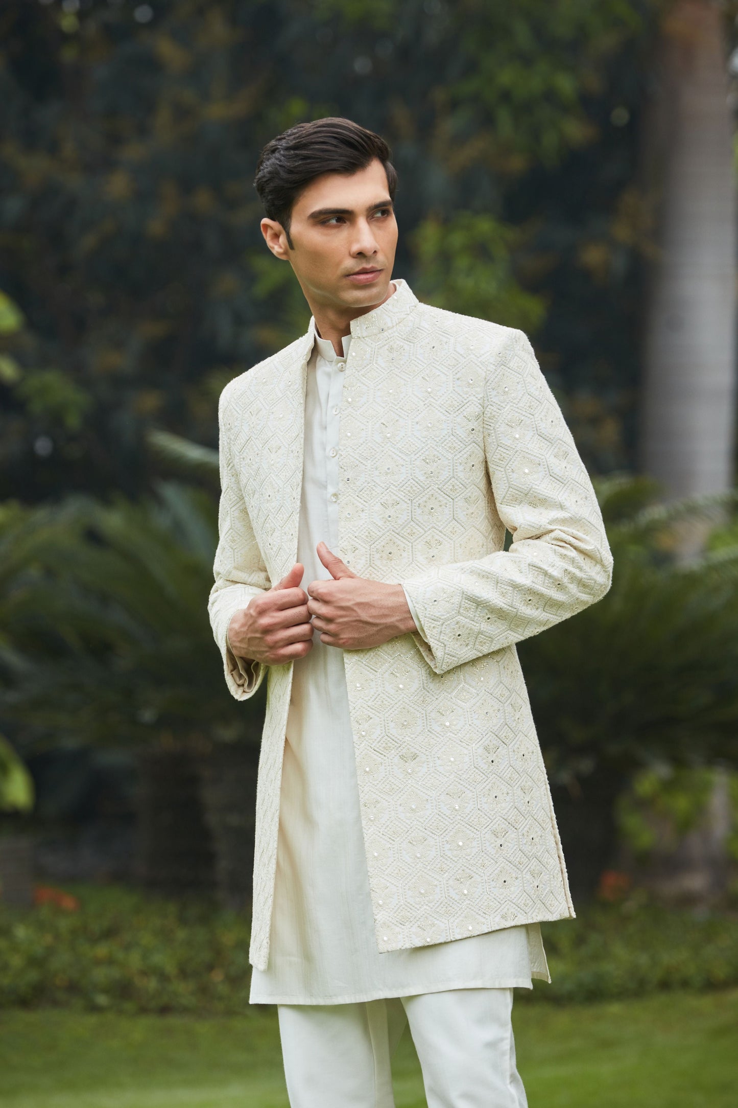 Itvara Open Jacket With Kurta Set-1