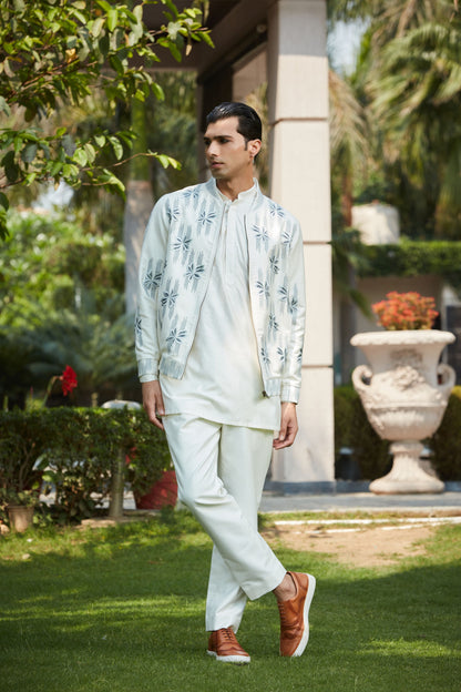 Zaire Bomber Jacket With Kurta Set-2