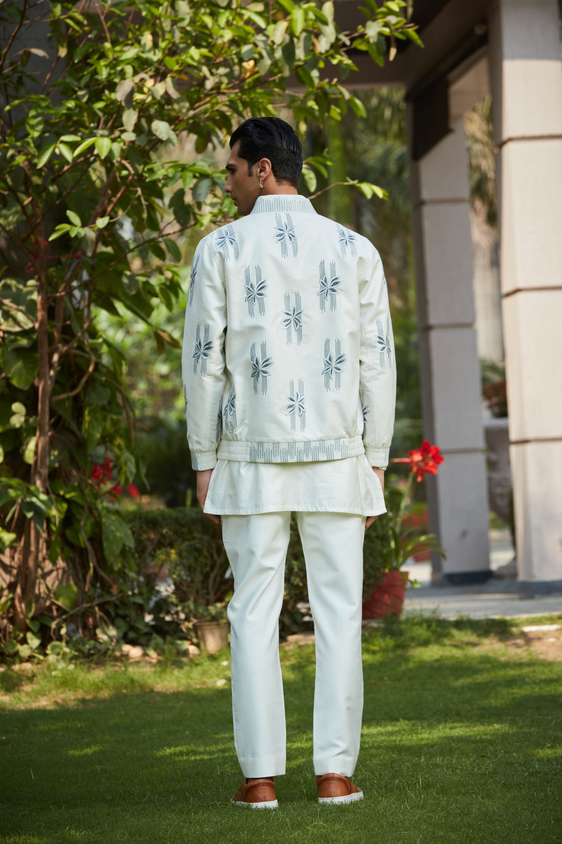 Zaire Bomber Jacket With Kurta Set-4