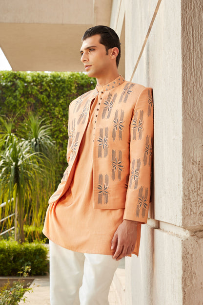 Rohaan Open Jacket with Kurta Set-1