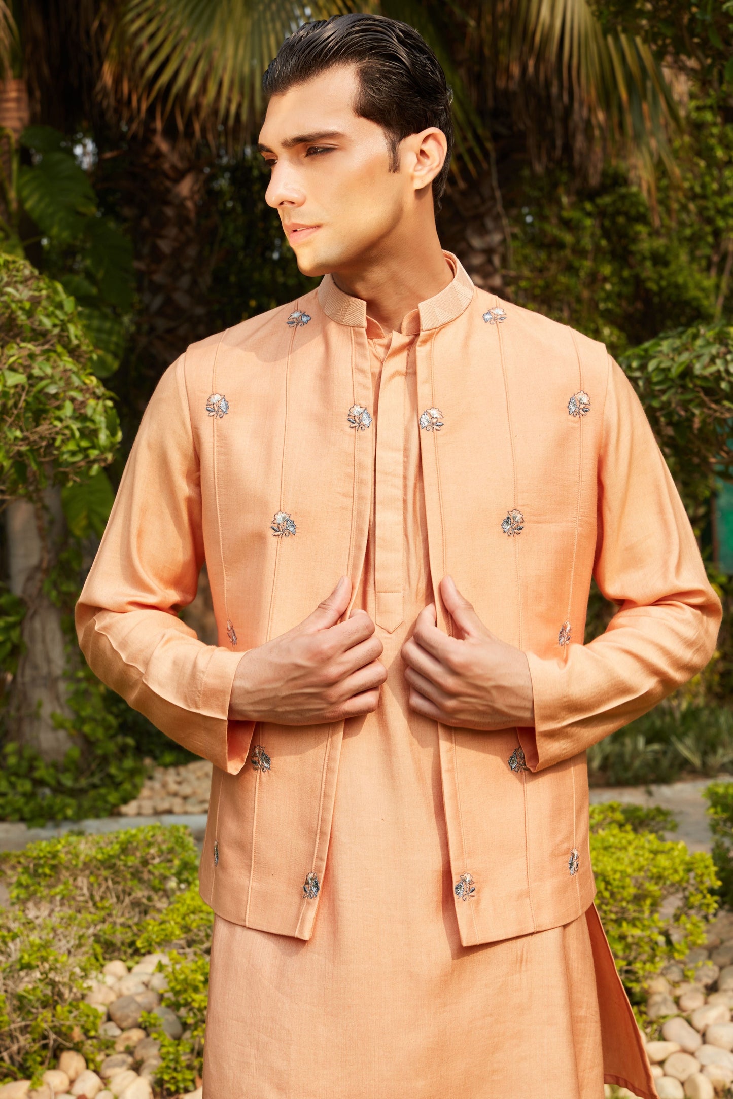 Adeem Nehru Jacket with Kurta & Salwar Set-1