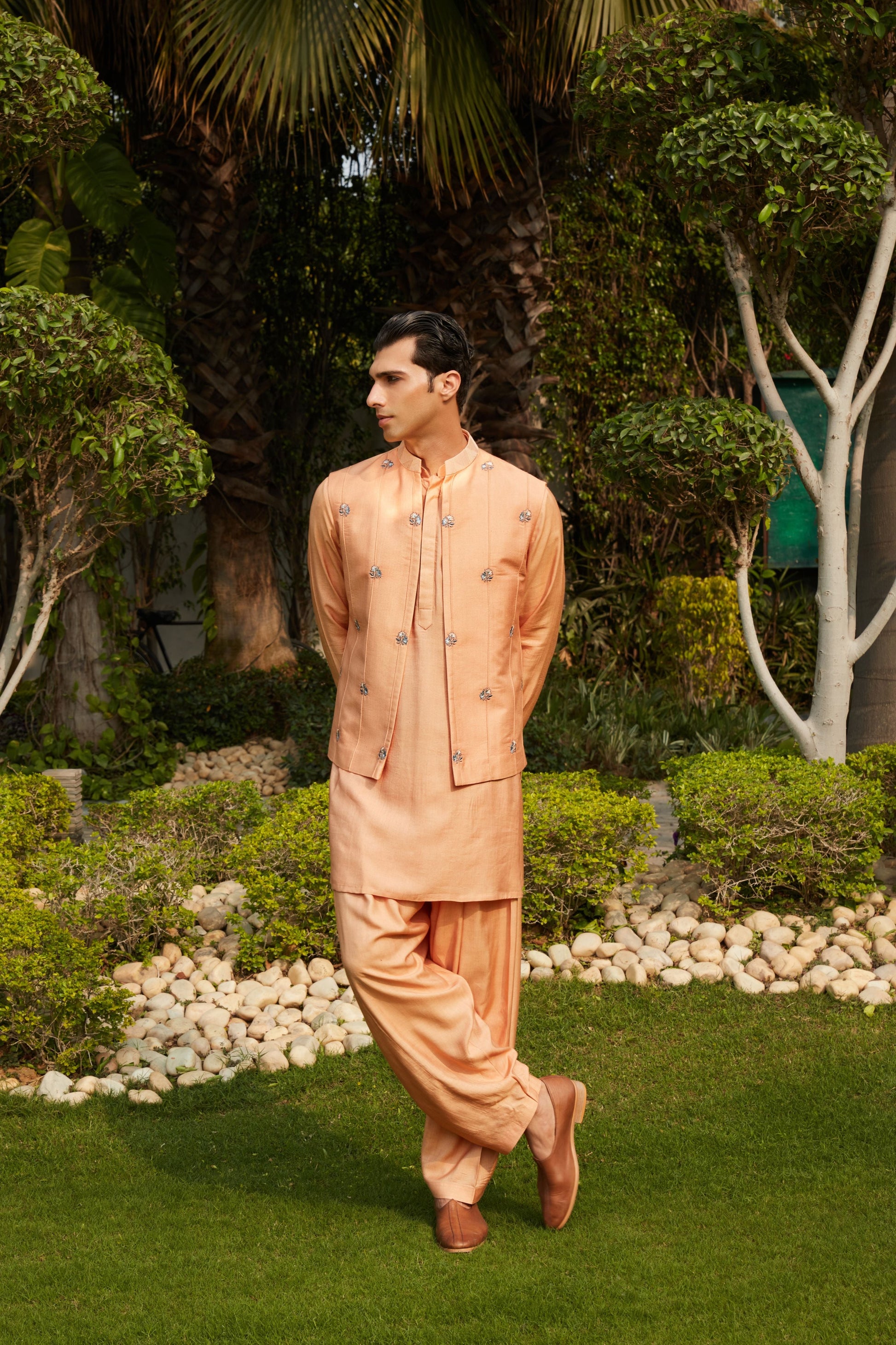 Adeem Nehru Jacket with Kurta & Salwar Set-2