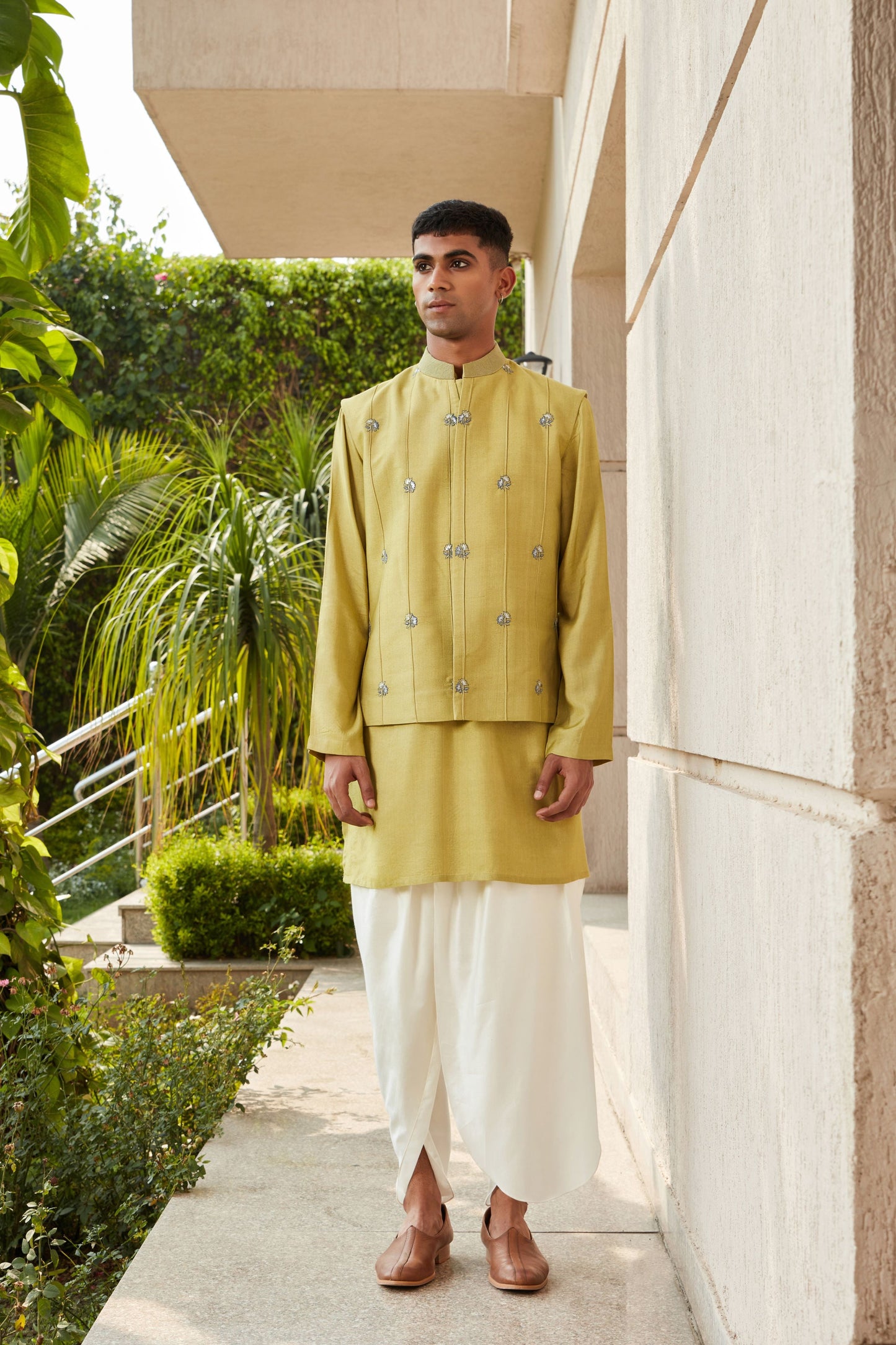 Emir Nehru Jacket with Kurta and Pants Set-0