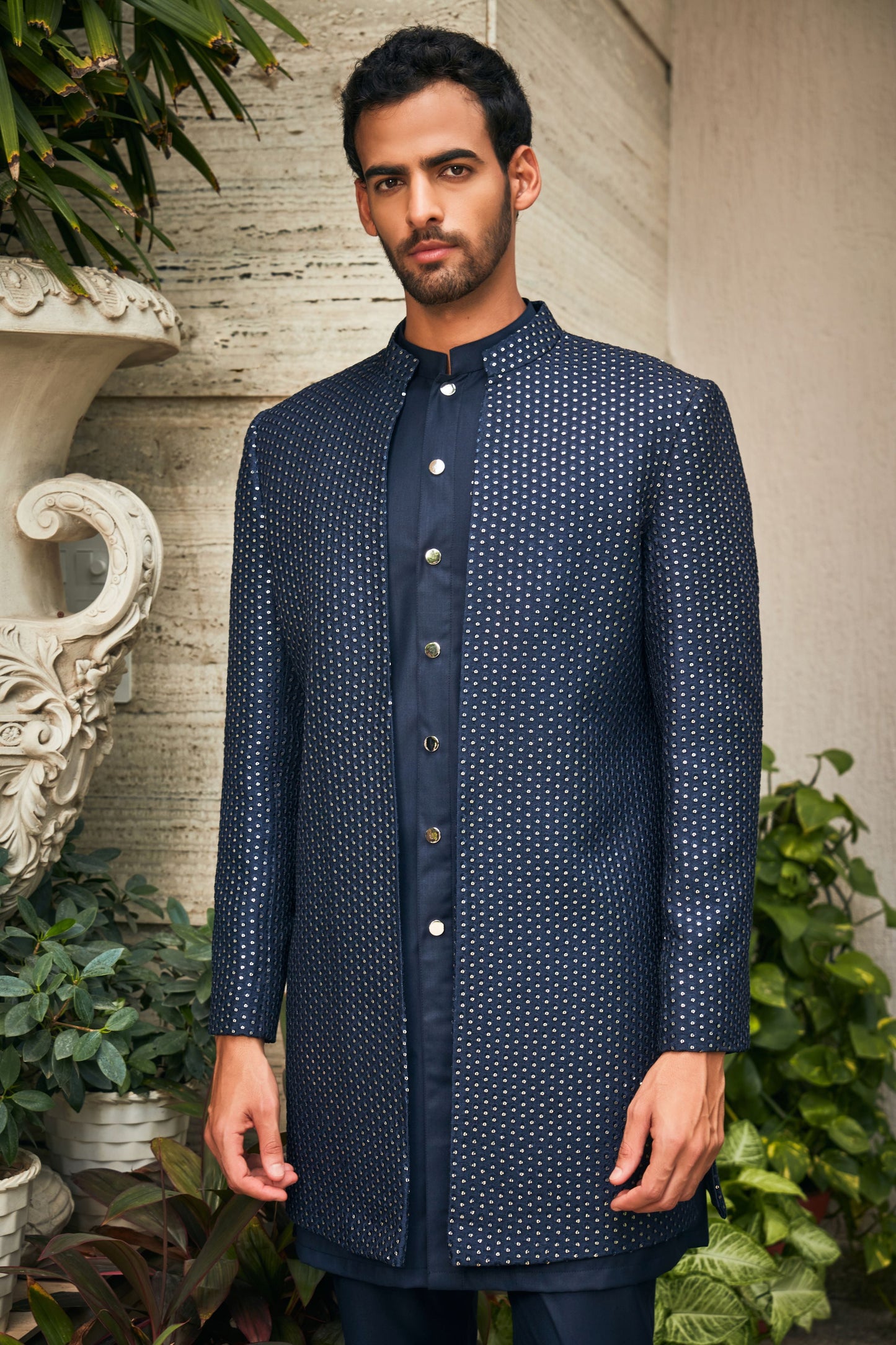 Aagney Open Jacket with Kurta Set-1