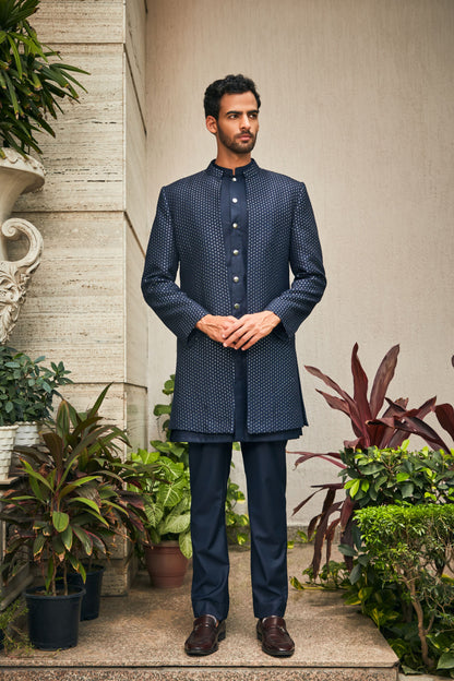 Aagney Open Jacket with Kurta Set-2