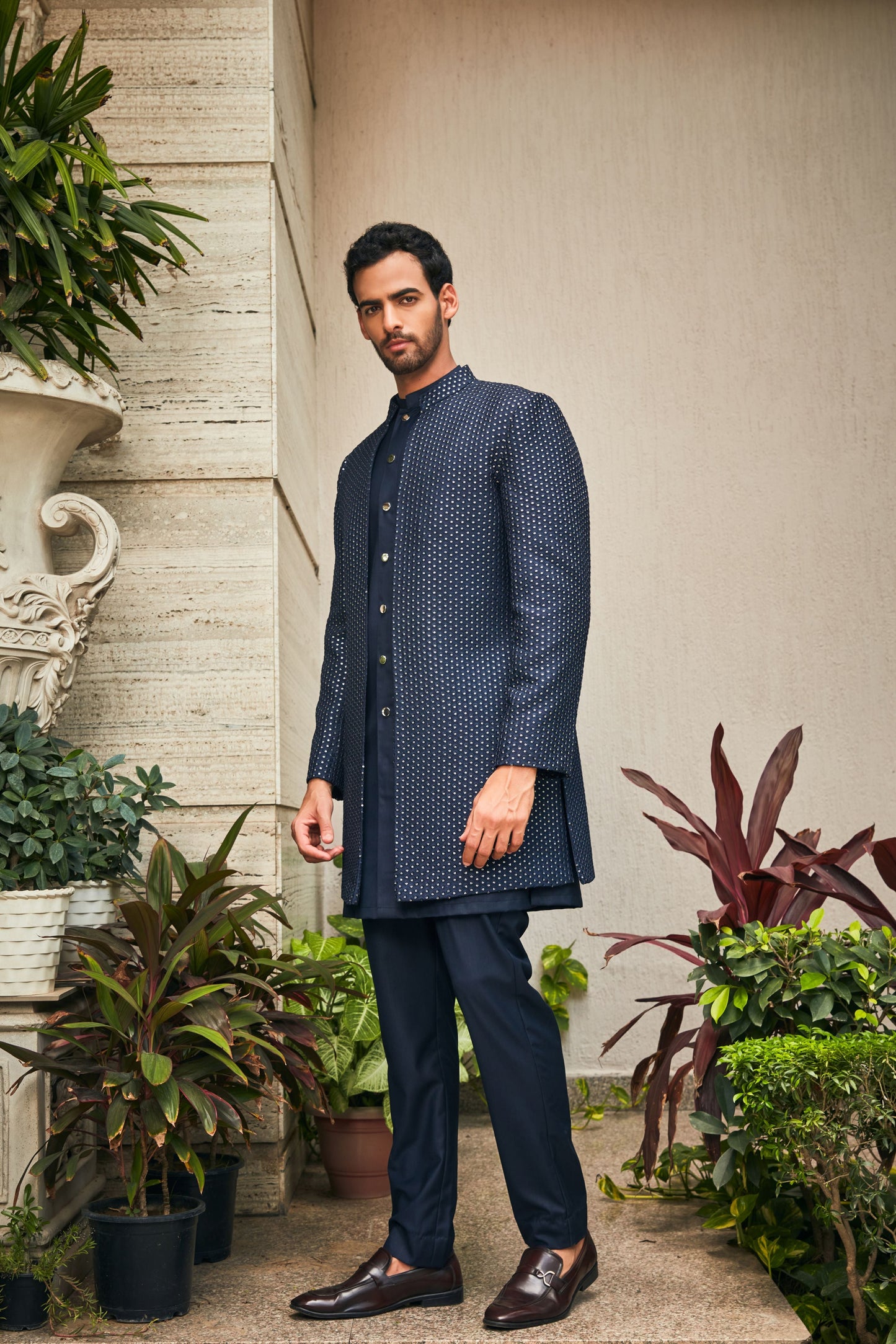 Aagney Open Jacket with Kurta Set-4