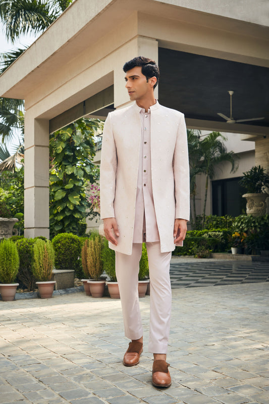 Nirbhay Open Jacket with Kurta Set-0