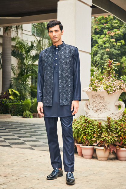 Ahi Open Nehru Jacket Set-0