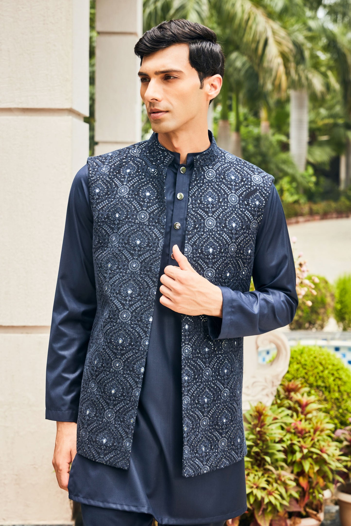 Ahi Open Nehru Jacket Set-1