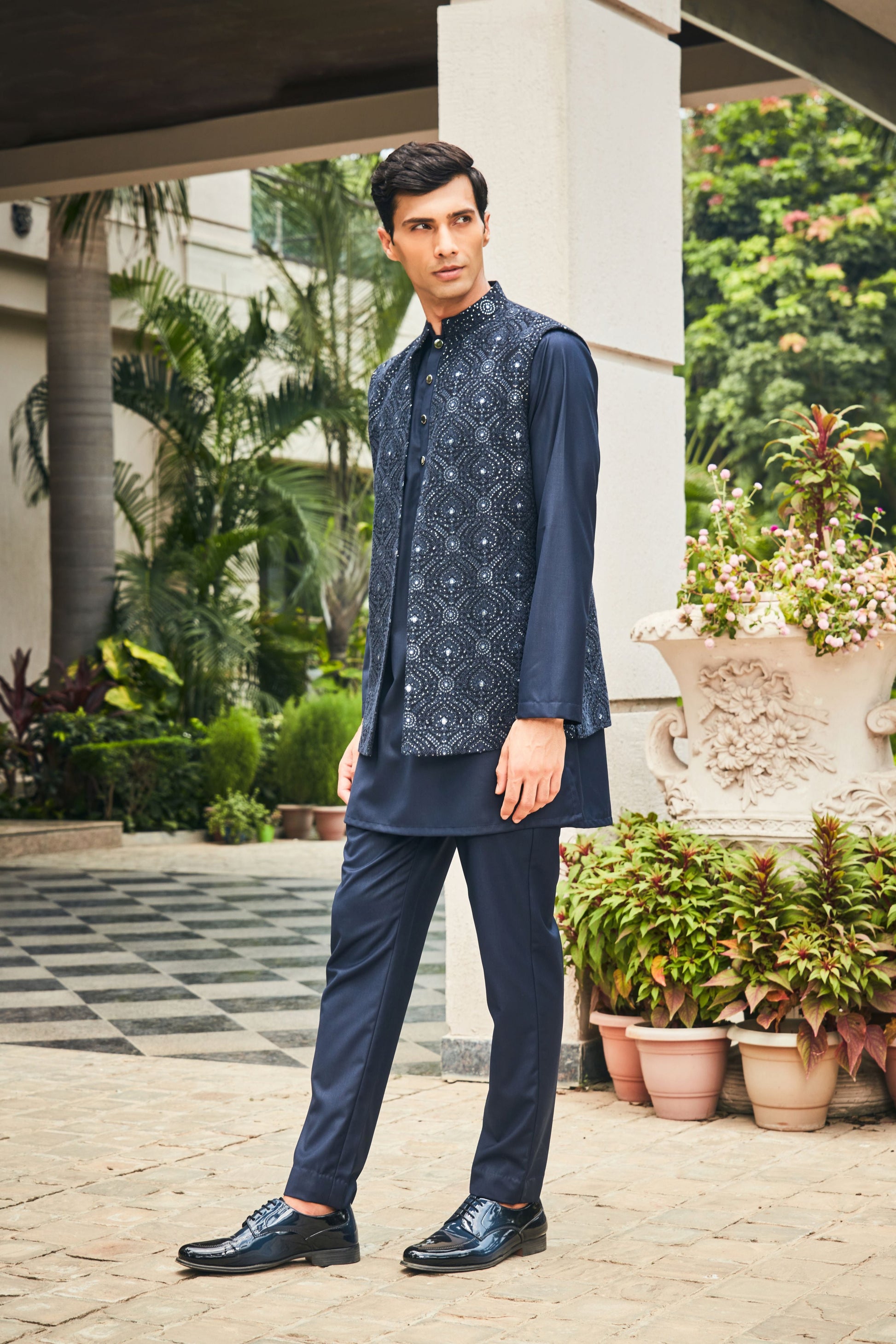 Ahi Open Nehru Jacket Set-3