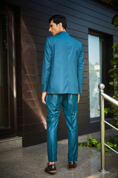 Greig-Teal Green Bandhgala set-4