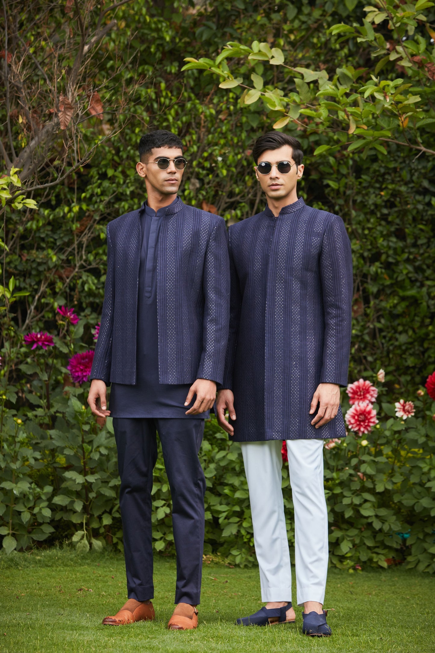 MARYA & NIKHARA- NAVY BLUE CHIKANKARI SETS-1