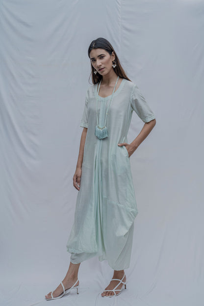 Mint Green Dress cum Jumpsuit-1