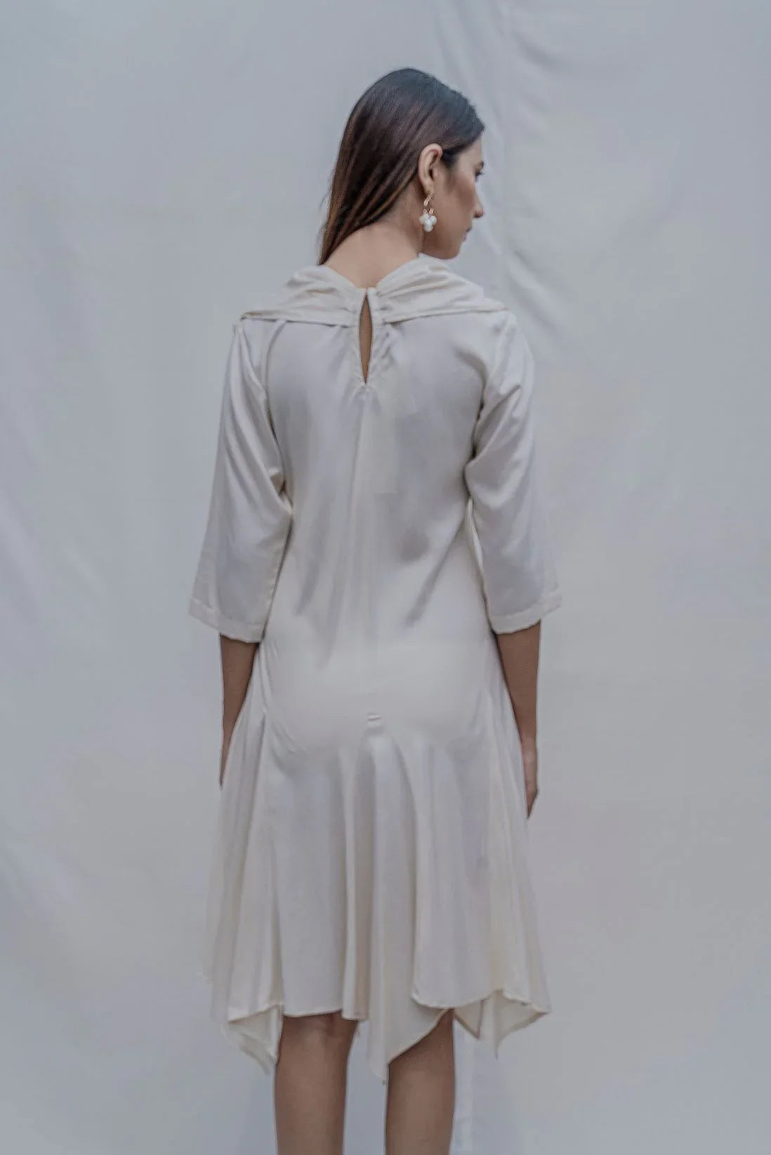 DREAM COWL DRESS IN OFF-WHITE-2