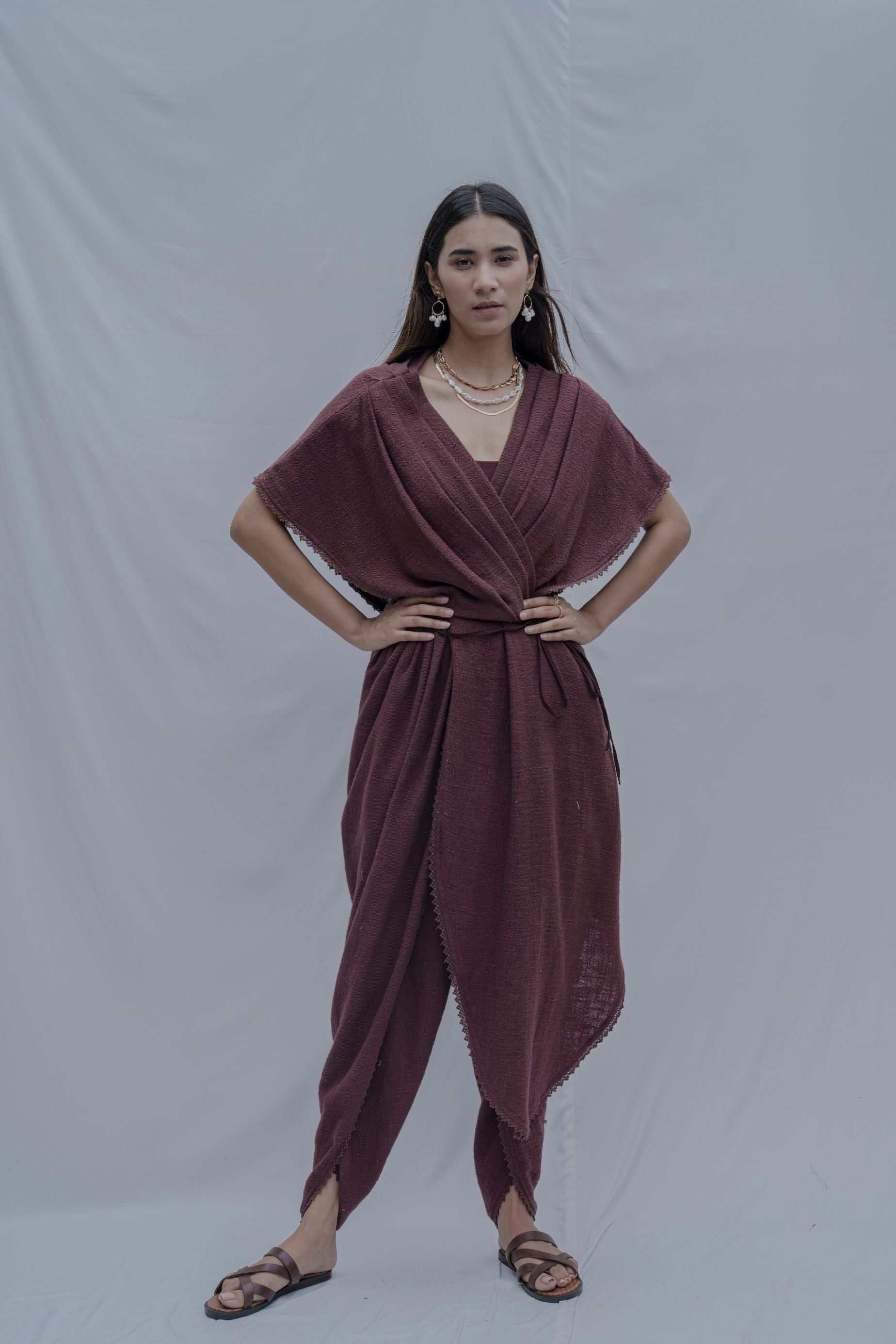 Rika Jumpsuit in Brown-0